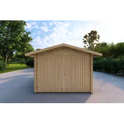 Garage Holzdach 3x6, 40mm, Frontansicht