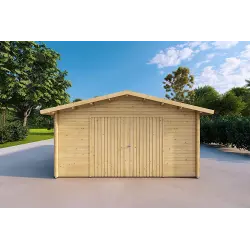 Garage Holzdach 5x4, 40mm, Frontansicht